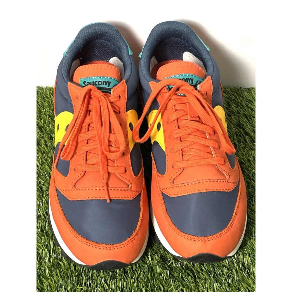 Men's Saucony Jazz 81 Sneakers Size 8.5 Orange Yellow & Blue Rare